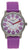 Montre Boccia avec bracelet en silicone lilas, boîtier rond gris et cadran violet