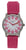 Montre analogique Boccia avec bracelet en silicone rose et cadran rose