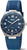 Montre Boccia pour femme avec cadran bleu et bracelet en silicone bleu, boîtier en acier inoxydable argenté