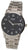 Bracelet de montre pour homme en argent, cadran noir et affichage de la date à 12h