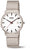 Montre pour femme avec bracelet rond en titane pur argenté, cadran rond avec guichet date
