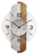 Horloge murale AMS 42x27x6 cm bois • Design moderne • Mouvement à quartz précis