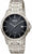 Montre Boccia pour homme avec bracelet en métal argenté et cadran noir, guichet date