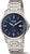 Montre Boccia pour homme avec bracelet en métal et cadran bleu, index bâtons et date
