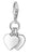 Herz-Anhänger aus 925 Sterlingsilber, zwei verbundene Herzen mit Öse