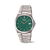 Boccia Herren-Armbanduhr: Saphirglas, silbernes Titanarmband, grünes Zifferblatt
