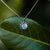 Collier en argent avec pendentif soleil et insert rond brillant