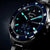 Montre connectée Withings Nova, boîtier en acier inoxydable, cadran bleu foncé avec affichage de la température