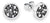 s.Oliver Jewelry Boucles d'oreilles 9239467, rondes, argentées avec pierres noires et transparentes scintillantes
