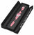 Montre Swatch pour femme dans sa boîte de présentation noire ouverte avec bracelet rose.