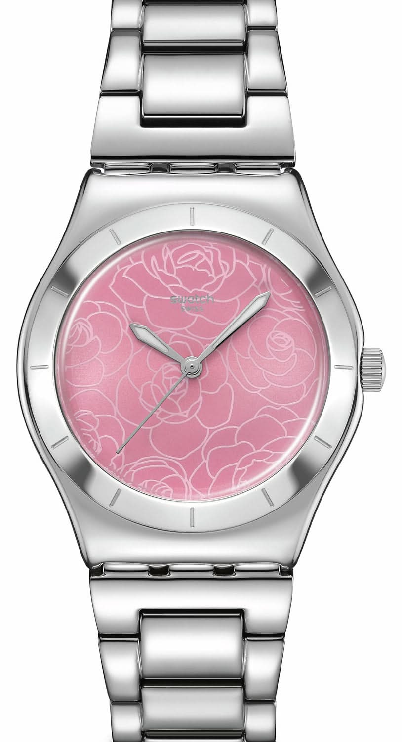 Montre Swatch Irony PETAL CHARM YLS234G pour femme • Swiss Made • Design floral