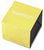 Boîte de montre Swatch jaune avec des lignes florales et le logo Swatch