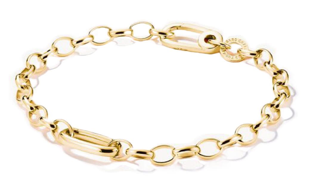 Bracelet breloque articulée avec lien Connect, en argent plaqué or - Thomas Sabo Modèle : C1202-413-39-L15