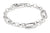 Bracelet jonc à maillons argentés avec trois maillons ovales Connect