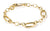 Bracelet gourmette plaqué or avec trois maillons de connexion