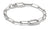 Bracelet à maillons argenté avec éléments Connect et fermoir, maillons de chaîne brillants