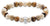 Bracelet en perles avec pierres naturelles et fermoir argenté, perles rondes