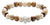 Bracelet perlé avec perles de couleur naturelle et fermoir à cliquet argenté
