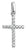 Pendentif breloque croix argentée avec pierres, passant et ornements de pierres
