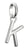 Thomas Sabo Charm pendent lettre K, argenté, avec passant