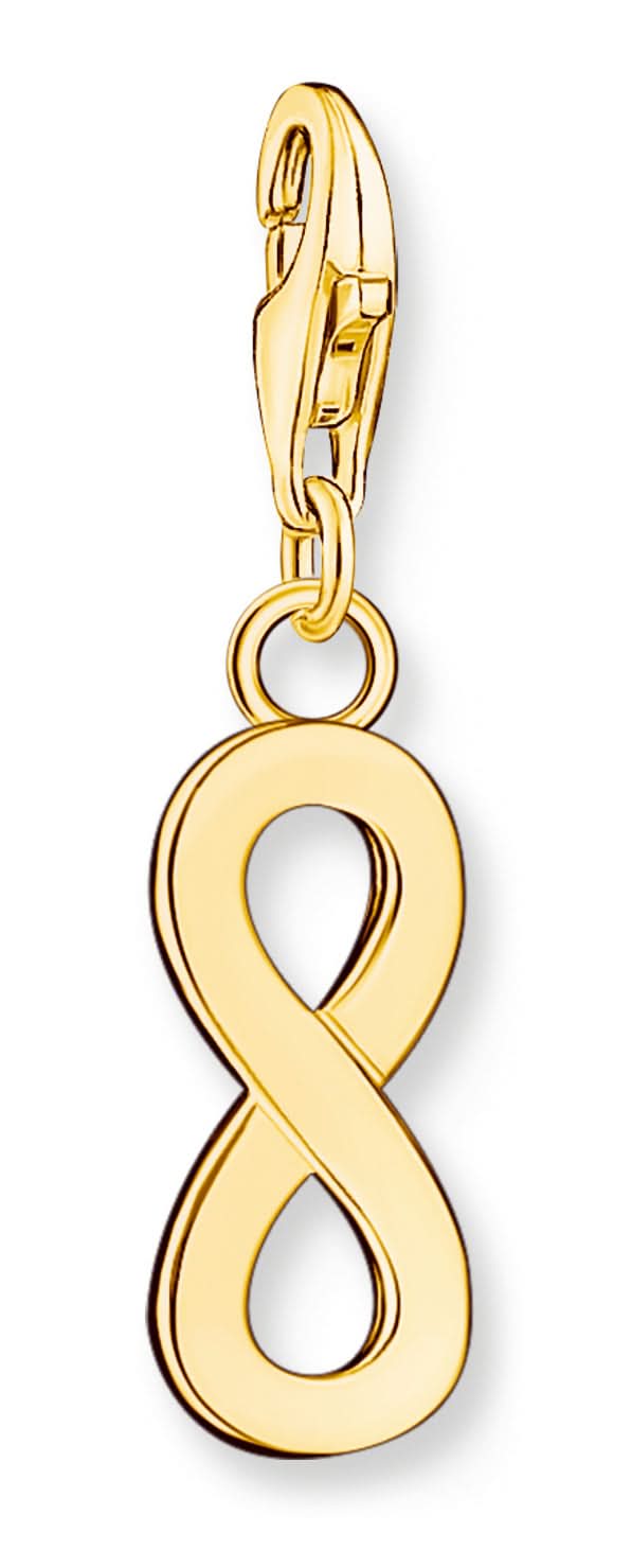 Pendentif Thomas Sabo plaqué or avec symbole infini, pendentif ovale et passant en haut