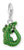 Pendentif Thomas Sabo Crocodile : œillet argenté, crocodile en émail vert