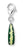 Pendentif Thomas Sabo pastèque : tranche vert et blanc en argent