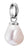 Pendentif breloque en argent avec perle de culture d'eau douce et passant