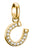 Pendentif fer à cheval plaqué or avec ornements en pierre