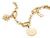 Pendentif breloque de pièce de monnaie plaquée or sur chaîne à maillons avec détail étoile