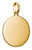 Grand pendentif breloque pièce de monnaie, plaqué or, rond avec œillet