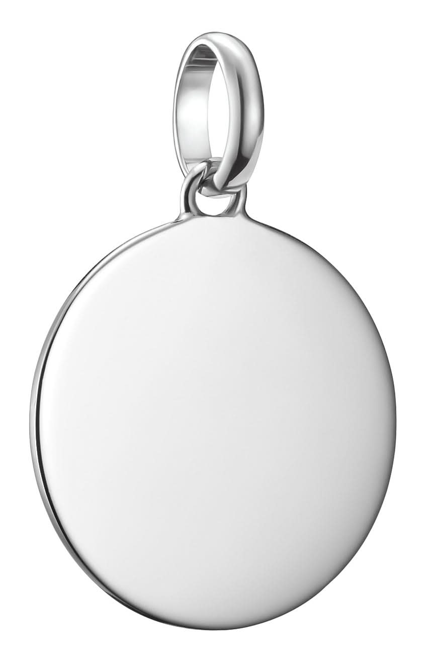 Pendentif Thomas Sabo, grand charm rond en argent avec passant