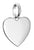 Pendentif cœur en argent avec passant et forme de cœur lisse et brillante