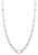 Collier en argent avec maillons allongés et un lien central ovale