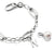 Pendentif Thomas Sabo lettre N sur maillon, breloque en métal argenté