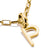 Pendentif breloque lettre P avec attache maillon, plaqué or