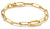 Bracelet à breloques doré avec maillons trombone et fermoir Connect Link