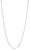 Collier trombone argenté à maillons fins et fermoir