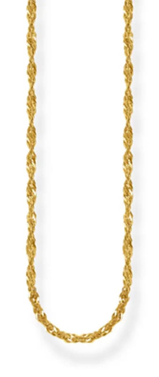 Collier chaîne dorée à maillons fins