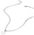 Collier chaîne à maillons trombone et pendentif rond, couleur argentée