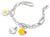 Bracelet Thomas Sabo en argent avec breloques cœur, fleur et smiley