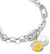 Thomas Sabo SMILEYWORLD® Charm pendentif argent sur bracelet gourmette, smiley rond jaune