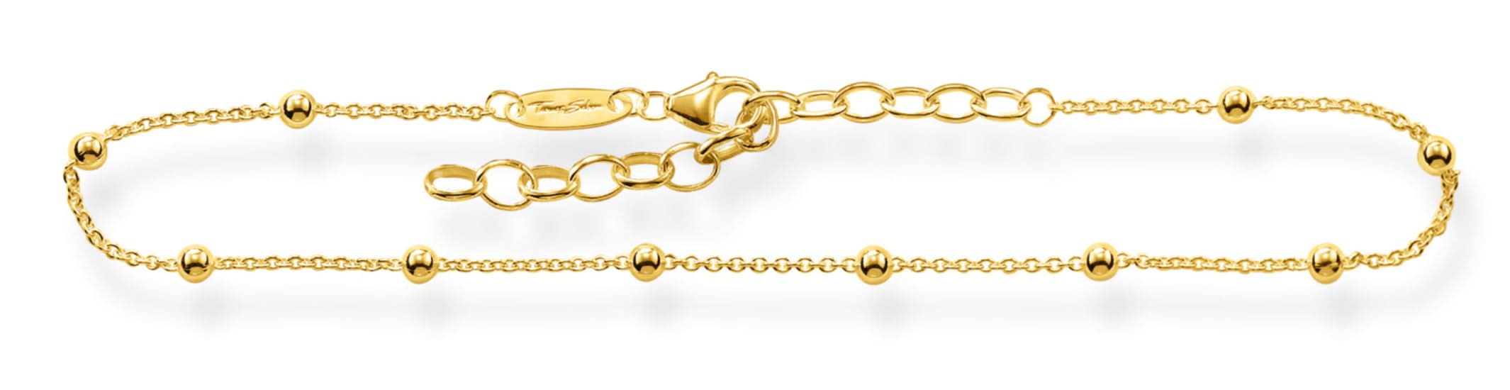 Bracelet de cheville Thomas Sabo avec pois, chaîne à maillons dorés