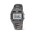 Digitale Herrenuhr mit Chronograph, Titangehäuse, silbernes Metallarmband, dunkles Zifferblatt