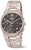 Montre pour femme avec bracelet en métal argenté et cadran noir avec sous-cadrans chronographes