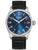 Herrenarmbanduhr Swiss Military Hanowa mit dunkelblauem Zifferblatt und schwarzem Lederband