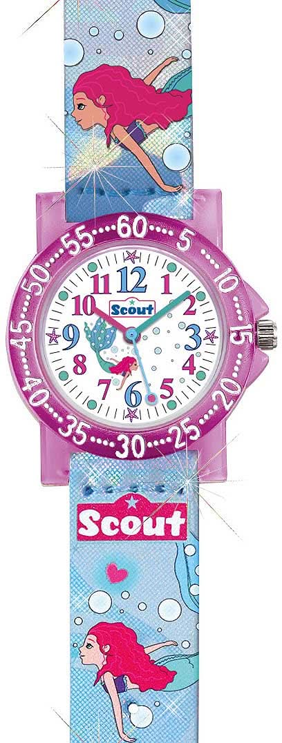 Montre fille Scout IT-Collection Magic Sea 375032 • Cadran éducatif • Étanche 5 bars