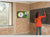 Horloge murale sur le thème du football, cadran rectangulaire pour le mur