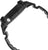 Montre numérique homme vue arrière/latérale avec boîtier noir et boutons poussoirs