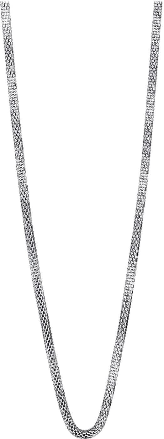 Collier en acier inoxydable de Bering Jewelry avec chaîne à maillons fins, long